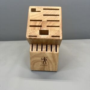 JA Henckels Knife Block 16 Slot Zwilling Wooden Knife Holder Bamboo Solid